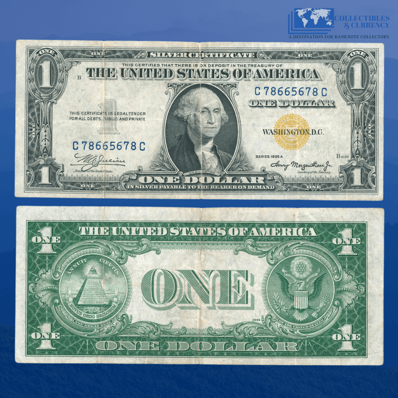 North Africa / Very Fine Fr.2306 1935A $1 Silver Certificate Yellow Seal "North Africa" - VF Condition