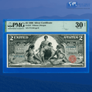 Fr.247 1896 $2 Two Dollars Silver Certificate "EDUCATIONAL NOTE", PMG 30