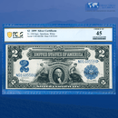 Fr.258 1899 $2 Two Dollars Silver Certificate "MINI PORTHOLE", PCGS 45