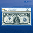 Fr.280m 1899 $5 Five Dollars Silver Certificate Mule "CHIEF NOTE", PCGS 30
