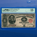 Fr.351 1891 $1 One Dollar Treasury Note, PMG 15