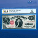 Fr.39 1917 $1 One Dollar Bill "SAWHORSE REVERSE" Legal Tender Note, PCGS 30