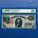 Fr.39 1917 $1 One Dollar Bill "SAWHORSE REVERSE" Legal Tender Note, PMG 20