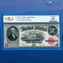 Fr.60 1917 $2 Two Dollars Bill "BRACELET REVERSE" Legal Tender Note, PCGS 25