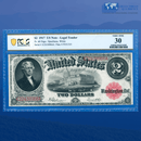 Fr.60 1917 $2 Two Dollars Bill "BRACELET REVERSE" Legal Tender Note, PCGS 30