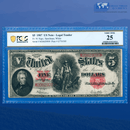 Fr.91 1907 $5 Five Dollars Bill "WOODCHOPPER" Legal Tender Note, PCGS 25