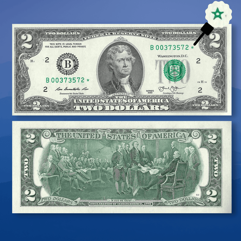 FRN 2013 $2 Star Notes Pack | Two Dollar Bill Star Note For Sale