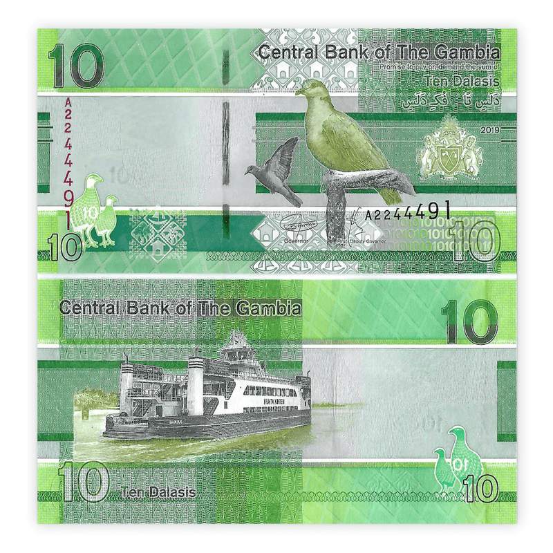 Gambia Banknotes / Uncirculated Gambia Set of 6 Pcs 5-10-20-50-100-200 Dalasi