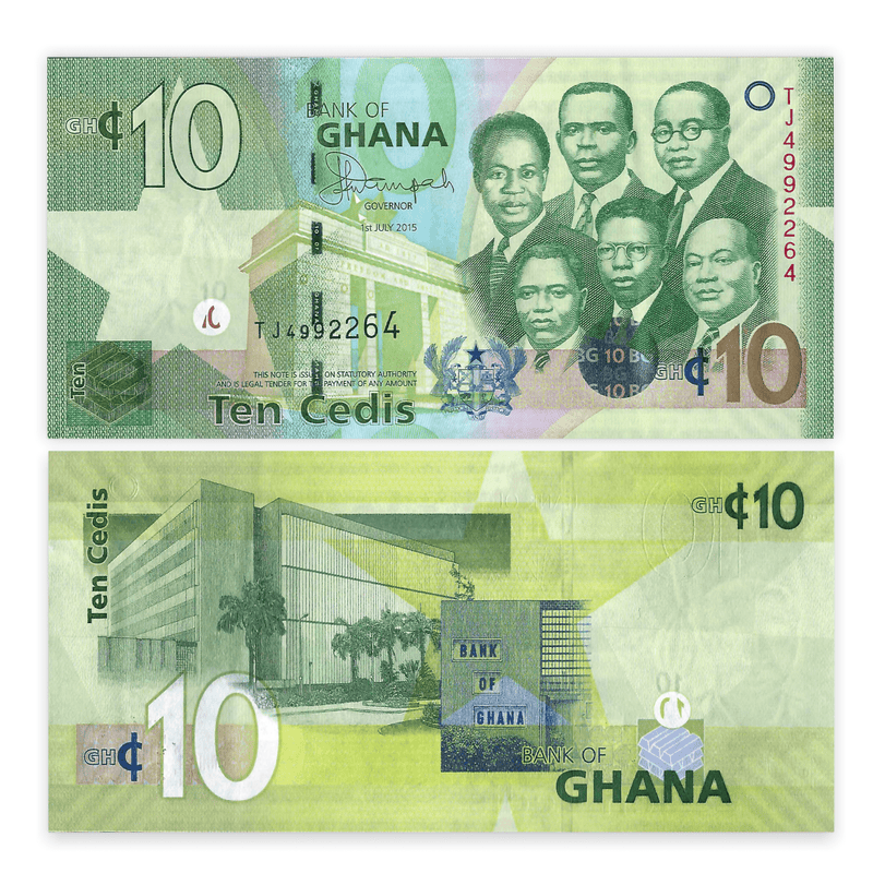 Ghana Banknote / Uncirculated Ghana Set of 6 Pcs 1-2-5-10-20-50 Cedis 2015(2016) | P-37-42