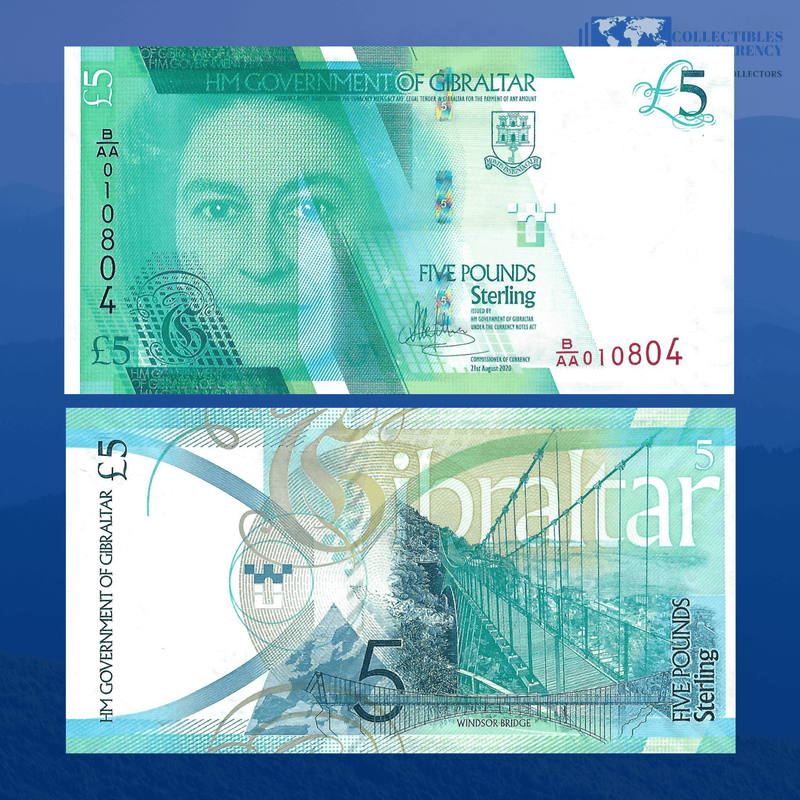 Gibraltar Banknote / Uncirculated Gibraltar 2020(2021) 5 Pounds | P-W42
