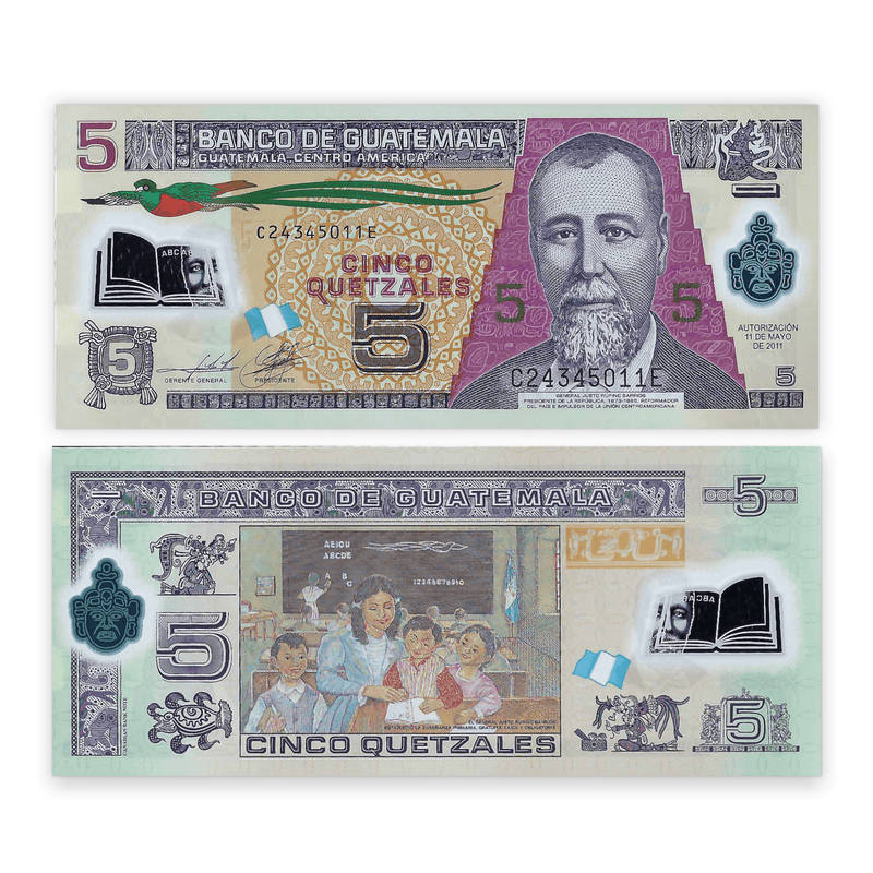 Guatemala Banknote / Uncirculated Guatemata 2011 5 Quetzales | P-122B