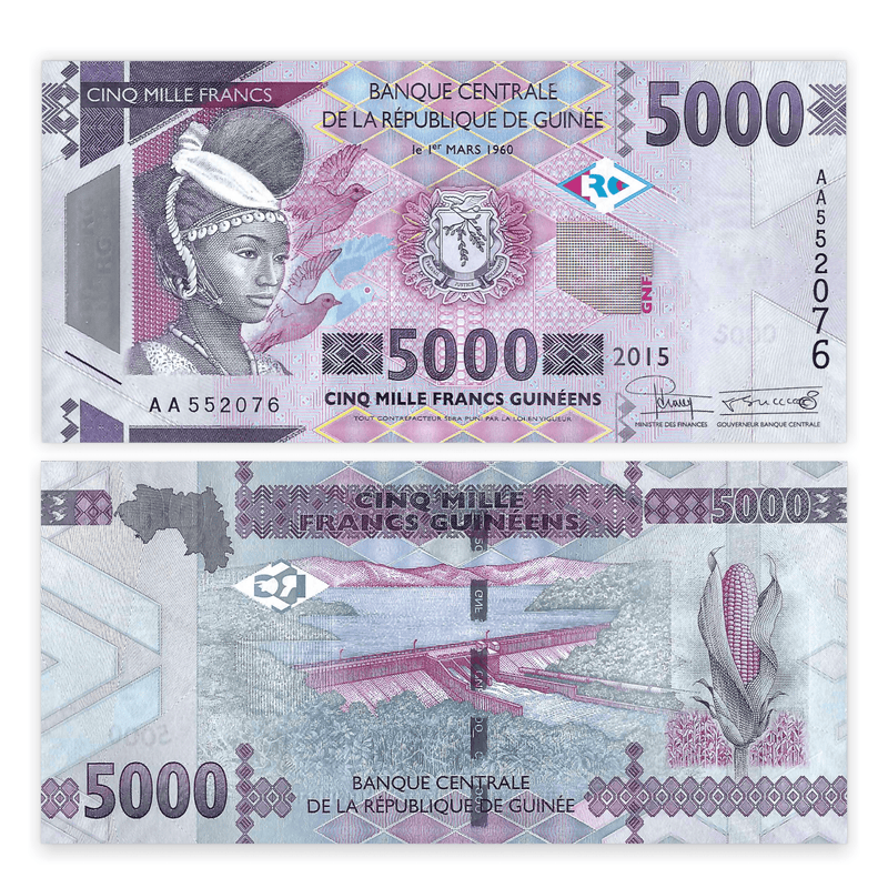 Guinea Banknote / Uncirculated Guinea 2015 5.000 Frances 2015 | P-49