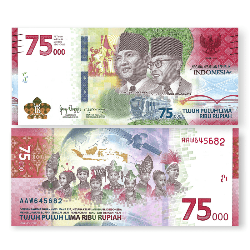 Indonesia Banknote / Uncirculated Indonesia 2020 75000 Rupiah Commemorative | P-New