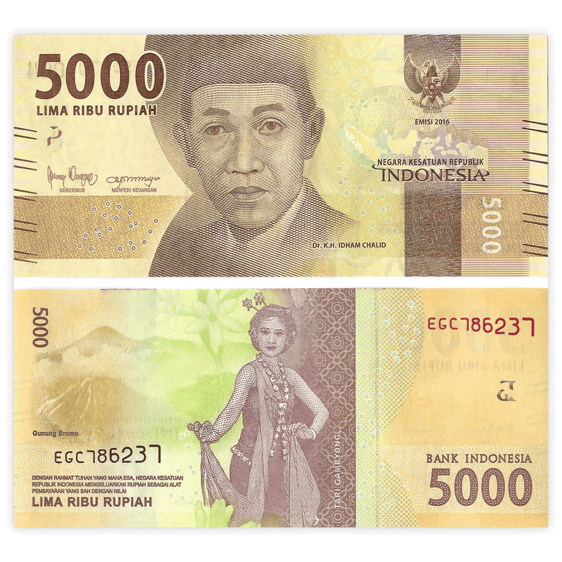 Indonesia Banknotes / Uncirculated Indonesia Set of 7 Pcs 1000-2000-5000-10.000-20.000-50.000-100.000 Rupiah