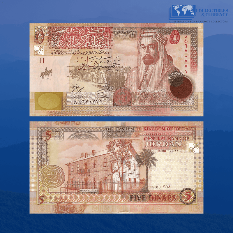 Jordan Banknotes / Uncirculated Jordan Set 3 Pcs 1-5-10 Dinars | P-34h-36h