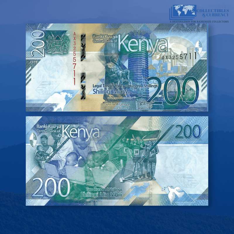 Kenya Banknotes / Uncirculated Kenya Set 5 Pcs 50-100-200-500-1000 Shillings 2019 | P-New