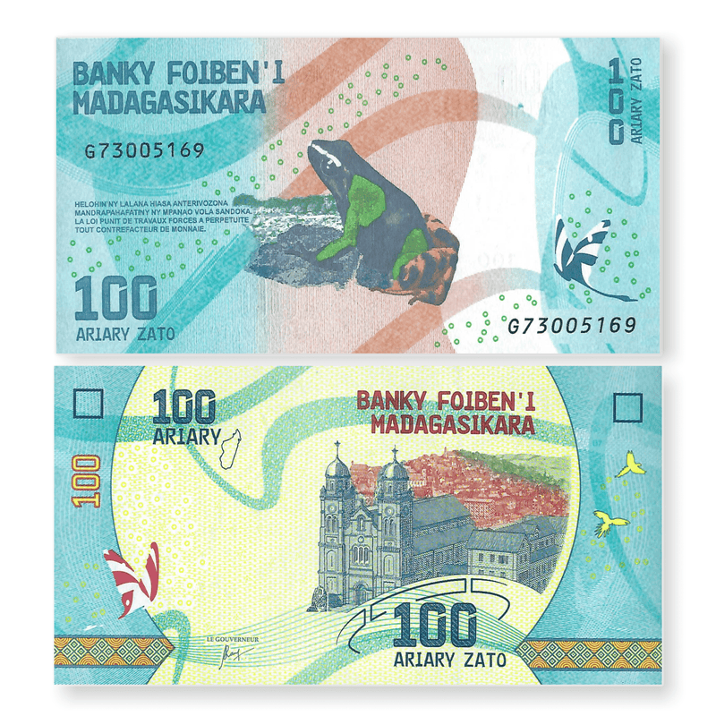Madagascar Banknotes / Uncirculated Madagascar Set of 8 Pcs 2017 100-20.000 Ariary