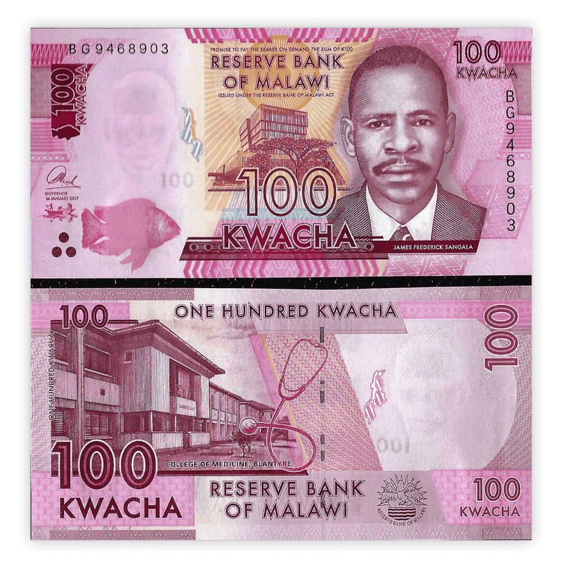 Malawi Banknotes / Uncirculated Malawi Set of 7 Pcs 20-50-100-200-500-1000-2000 Kwacha