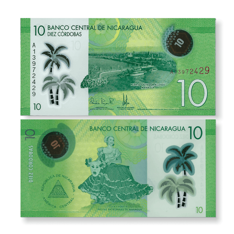 Nicaragua Banknote / Uncirculated Nicaragua 2015 10 Cordobas | P-209a