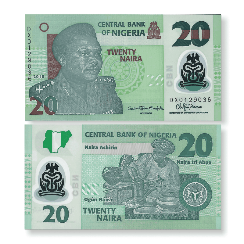 Nigeria Banknotes / Uncirculated Nigeria Set of 4 Pcs 5-10-20-50 Nairas