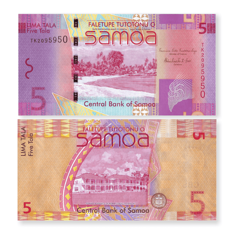 Samoa Banknote / Uncirculated Samoa 2014 5 Tala | P-38b