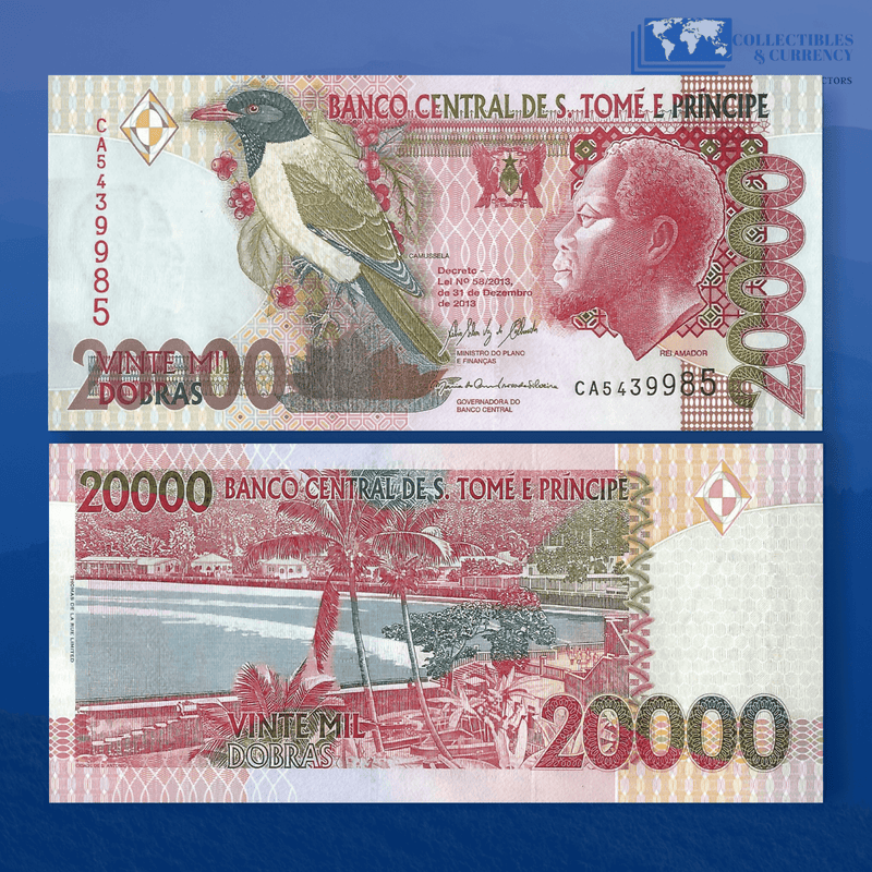 Sao Tome Banknotes / Uncirculated São Tomé Príncipe Set 5 Pcs 5.000-100.000 Dobras 2013 | P-65-66-67-68-69