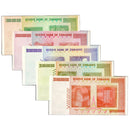 Zimbabwe Banknotes / Uncirculated Set 5 Pcs Zimbabwe Billion Banknotes 2008 Series AA/AB ( Uncirculated )