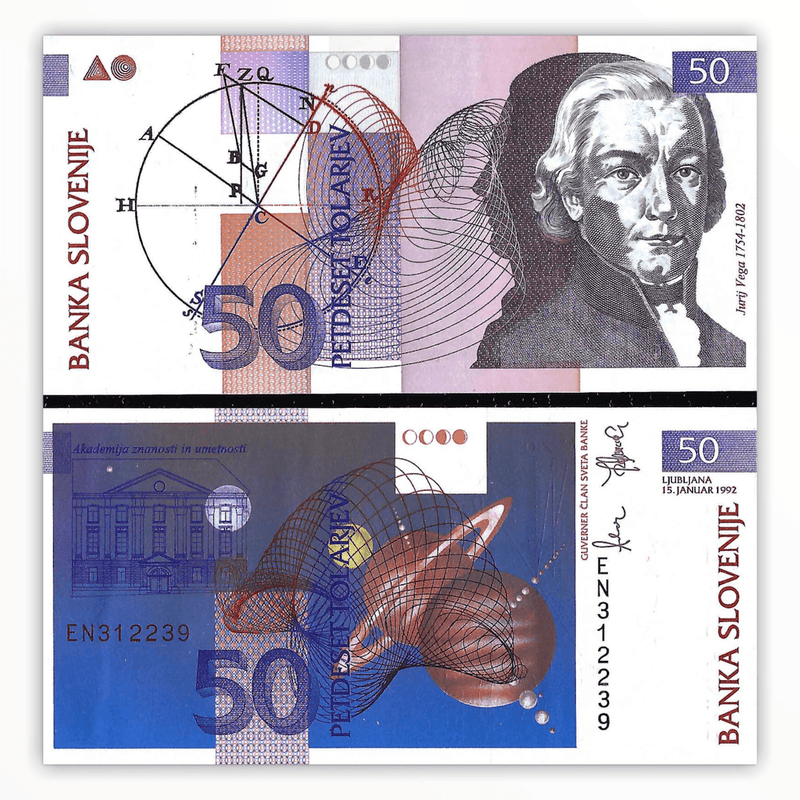 Slovenia Banknotes / Uncirculated Slovenia Set of 4 Pcs 10-20-50-100 Tolarjev