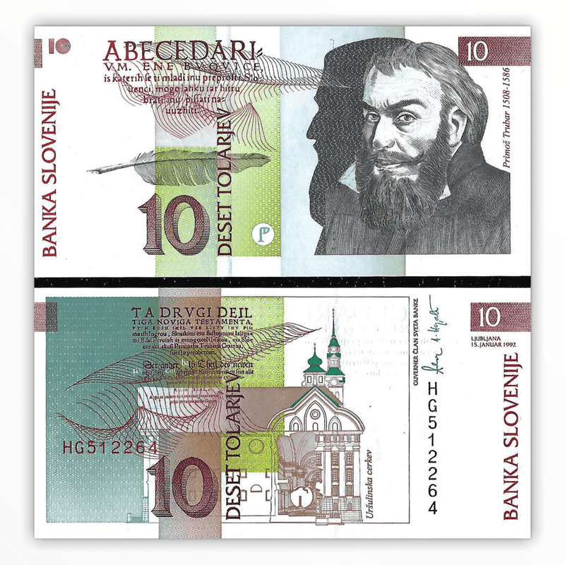 Slovenia Banknotes / Uncirculated Slovenia Set of 4 Pcs 10-20-50-100 Tolarjev