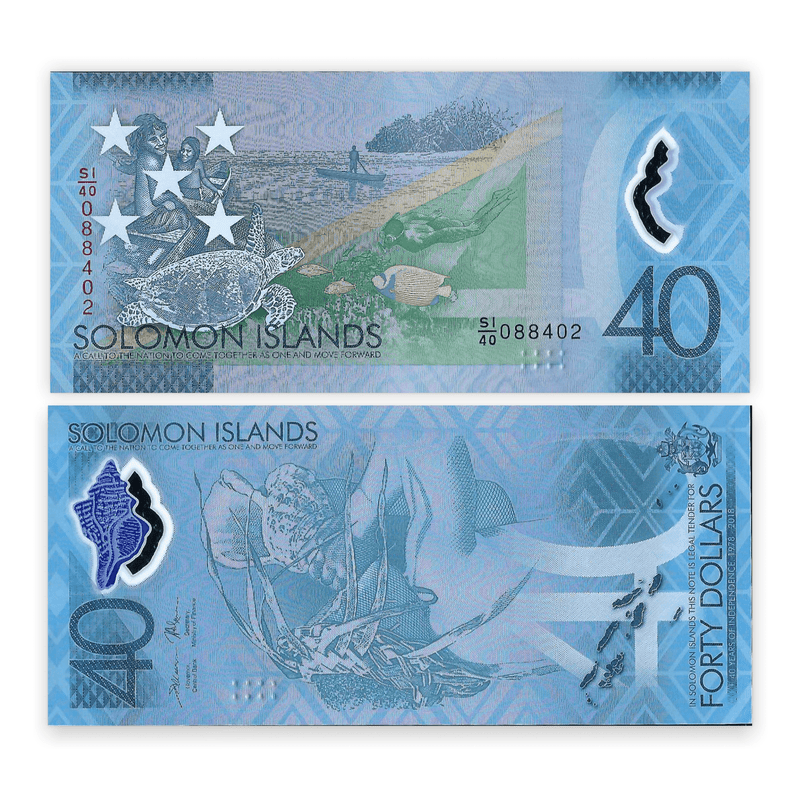 Solomon Banknote / Uncirculated Solomon 2018 40 Dollars Commemorative | P-37