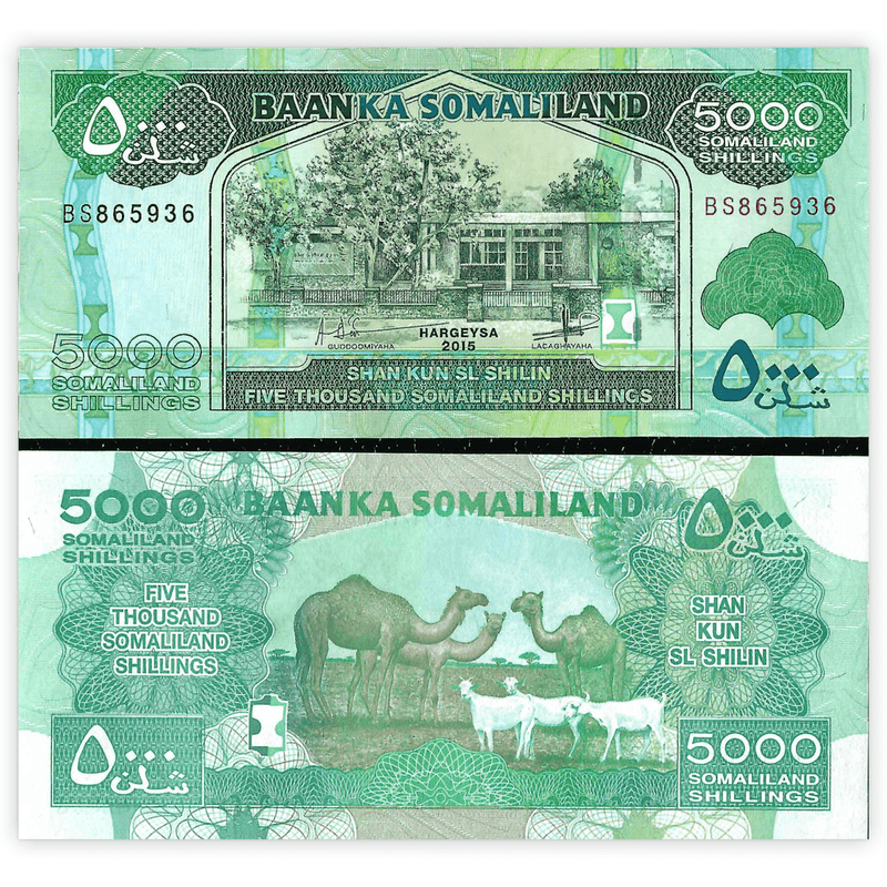 Somaliland Banknotes / Uncirculated Somaliland Set of 3 Pcs 500-1000-5000 Shilling