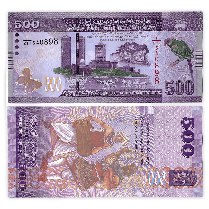 Sri Lanka Banknotes / Uncirculated Sri Lanka Set of 6 Pcs 20-50-100-500-1000-5000 Rupee