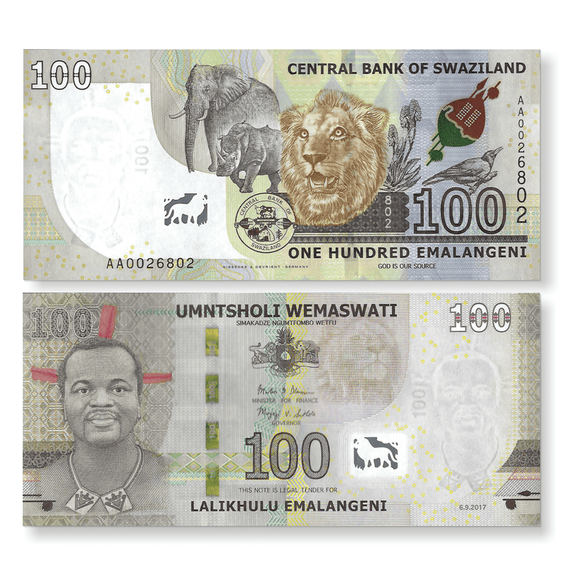 Swaziland Banknote / Uncirculated Swaziland 2017 100 Emalangeni | P-New