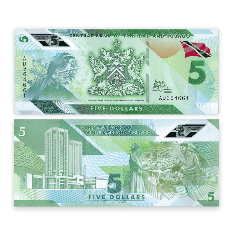 Trinidad and Tobago Banknote / Uncirculated Trinidad and Tobago 2020 5 Dollars | P-New