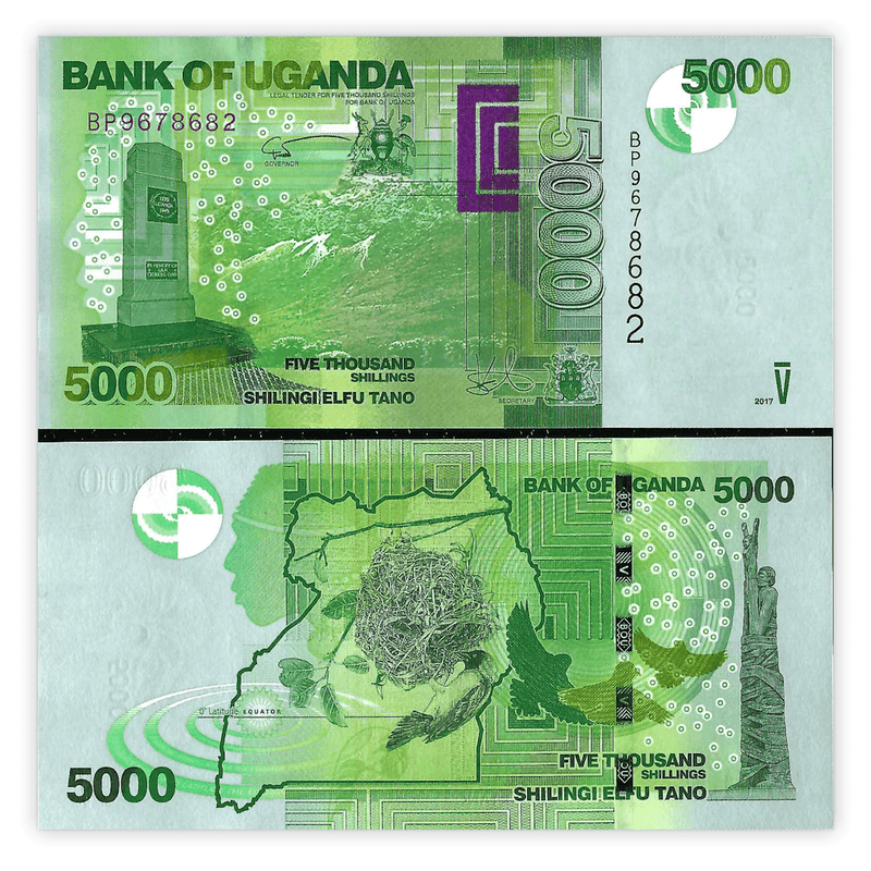 Uganda Banknotes / Uncirculated Uganda Set of 4 Pcs 1000-2000-5000-10000 Shilling