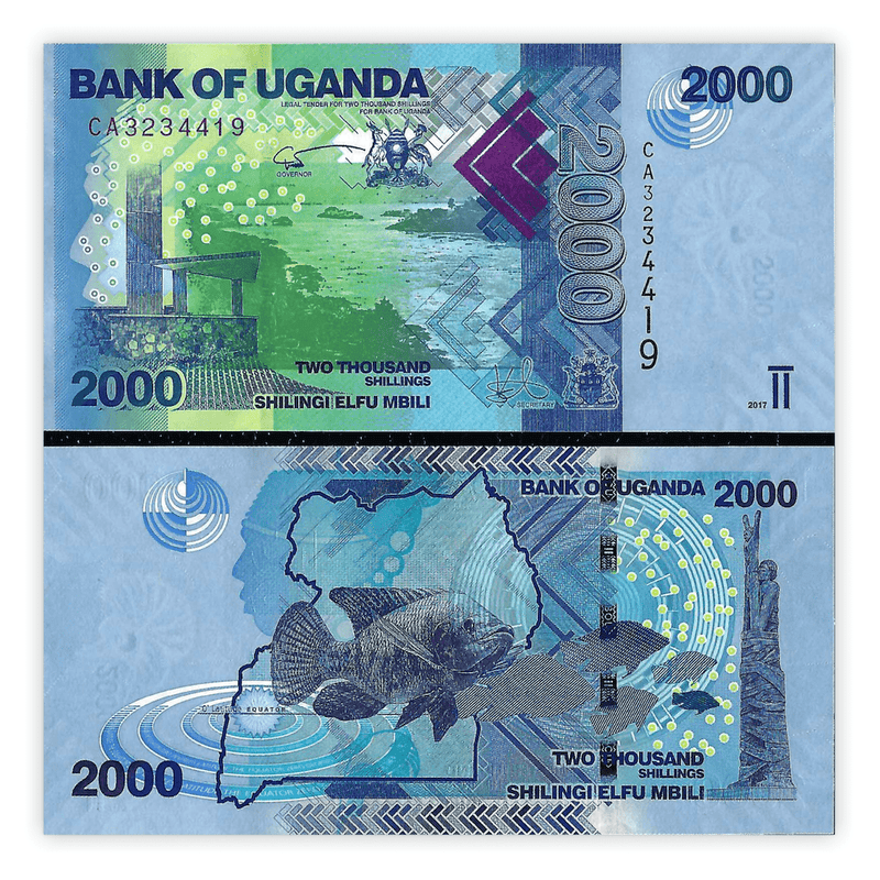 Uganda Banknotes / Uncirculated Uganda Set of 4 Pcs 1000-2000-5000-10000 Shilling