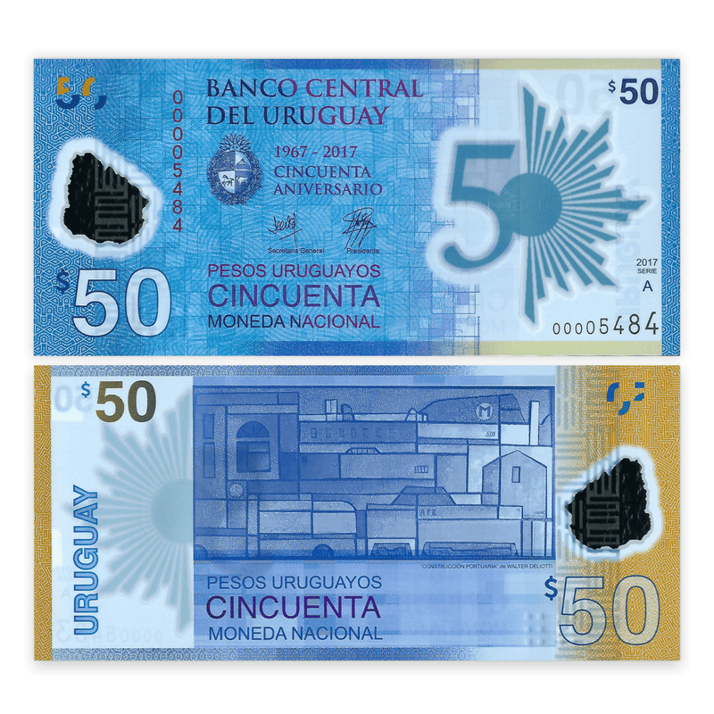 Uruguay Banknote / Uncirculated Uruguay 2017 50 Pesos Uruguayos Commemorative | P-100