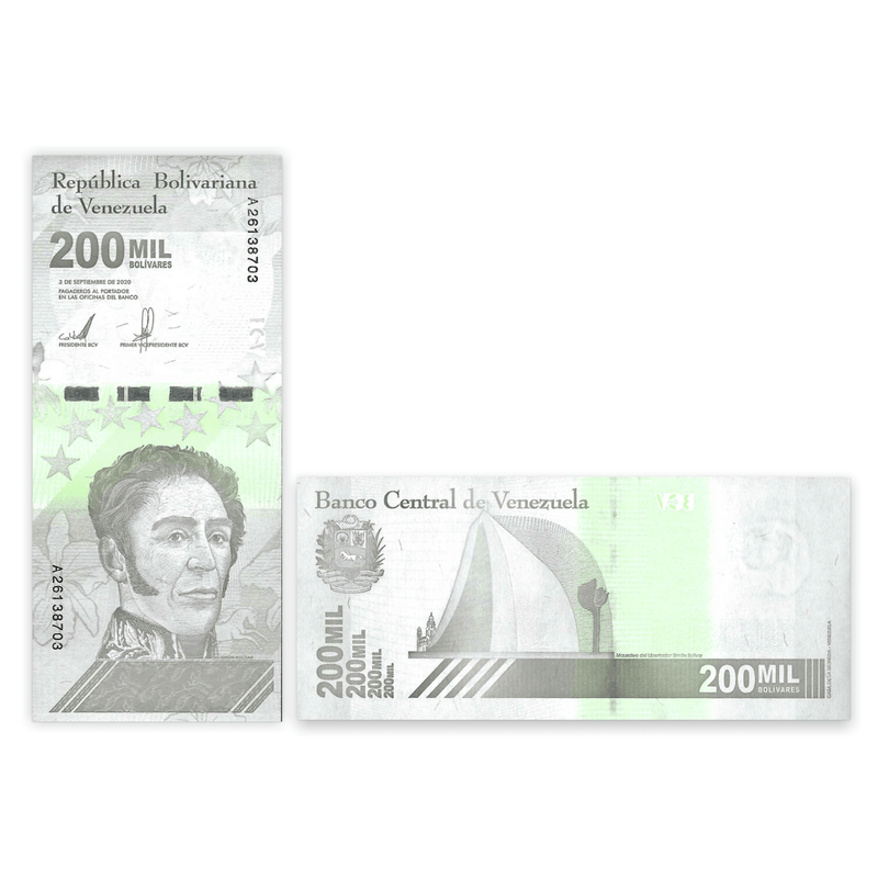 Venezuela Banknote / Uncirculated Venezuela 2021 200.000 Bolivares Soberano | P-112