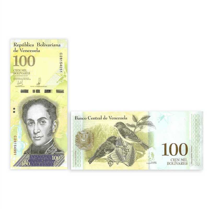 Venezuela Banknotes / Uncirculated Venezuela Set of 13 Pcs 2-100.000 Bolivares Fuerte 2007-2017