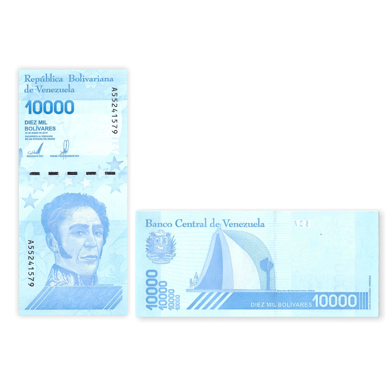 Venezuela Banknotes / Uncirculated Venezuela Set of 3 Pcs 10.000-20.000-50.000 Soberano Bolivar 2019