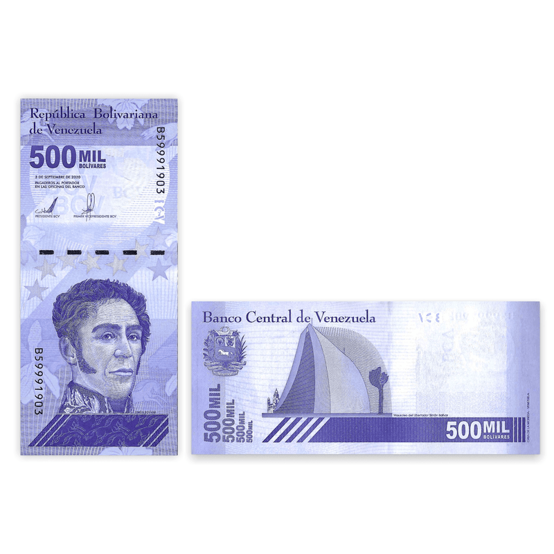 Venezuela Banknotes / Uncirculated Venezuela Set of 3 Pcs 200.000-500.000-1 Million Bolivares Soberano 2021