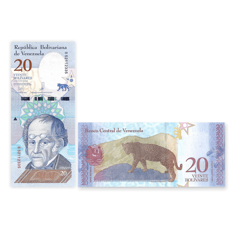Venezuela Banknotes / Uncirculated Venezuela Set of 8 Pcs 2-5-10-20-50-100-200-500 Bolivares Soberano 2018