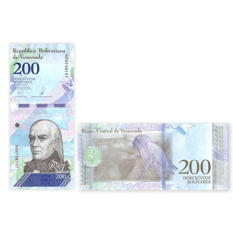 Venezuela Banknotes / Uncirculated Venezuela Set of 8 Pcs 2-5-10-20-50-100-200-500 Soberano Bolivar 2018