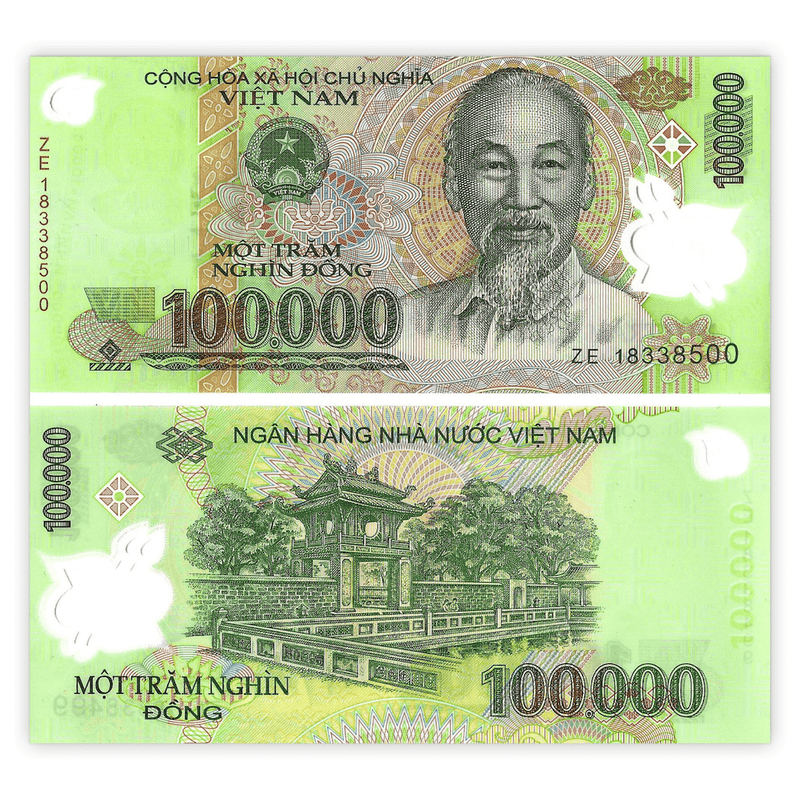 Vietnam Banknotes / Uncirculated Vietnam Set of 6 Pcs Polymer Banknotes