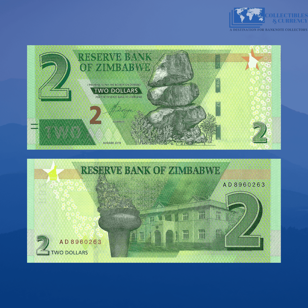 Zimbabwe Set 4 Pcs 2-5-10-20 Dollars 2020 | P-New